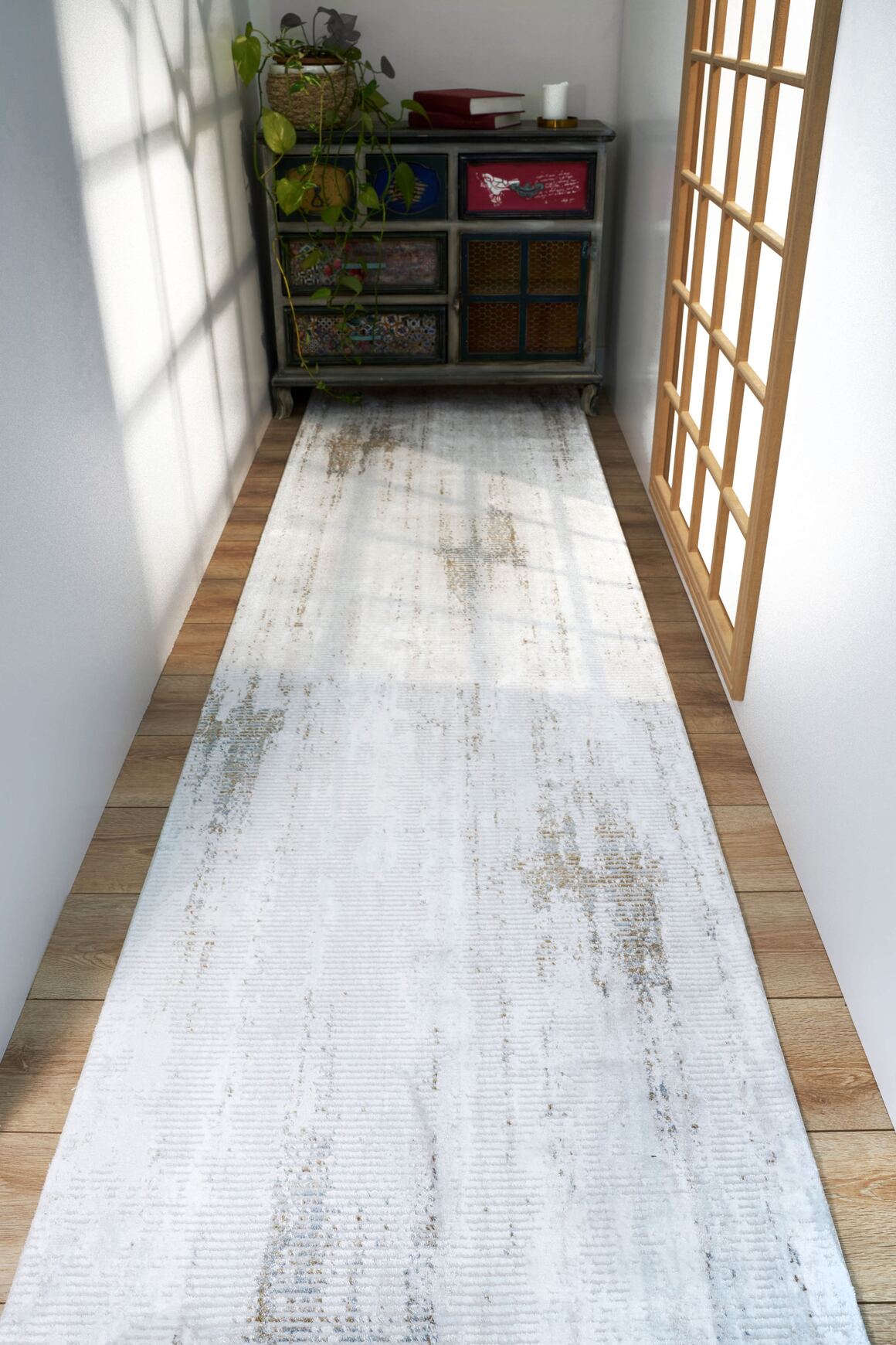 Vivaldi 9712 Vizon - Akrilik Dokuma Halı | Saçaklı Salon Halısı